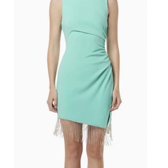 Elliatt | Dresses | Elliatt Green Asymmetrical Ruched Mini Dress | Poshmark